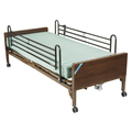 Drive Medical Delta Ultra Light Semi Electric Hospital Bed w/ Full Rails & Mattress 15030bv-pkg-t